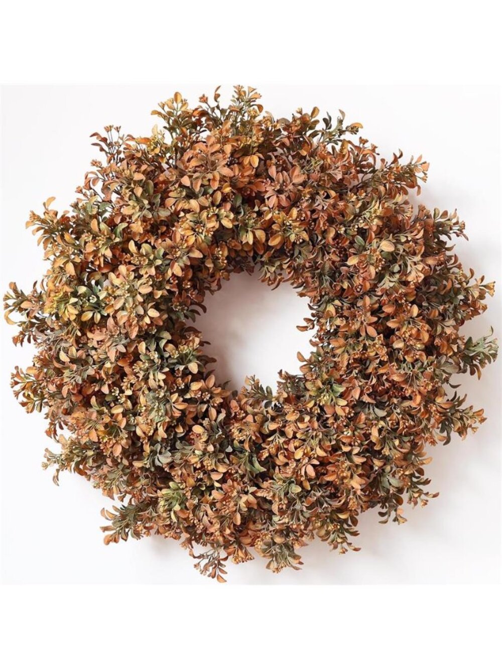 Artificial Fall Boxwood Wreath for Front Door Decoration
